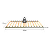 Sommier 14 lattes flexibles en bois de peuplier multiplis Asgar