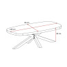Table basse ovale contemporaine chêne copper Curby