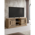 Meuble TV style campagne 145 cm ch&ecirc;ne copper Curby
