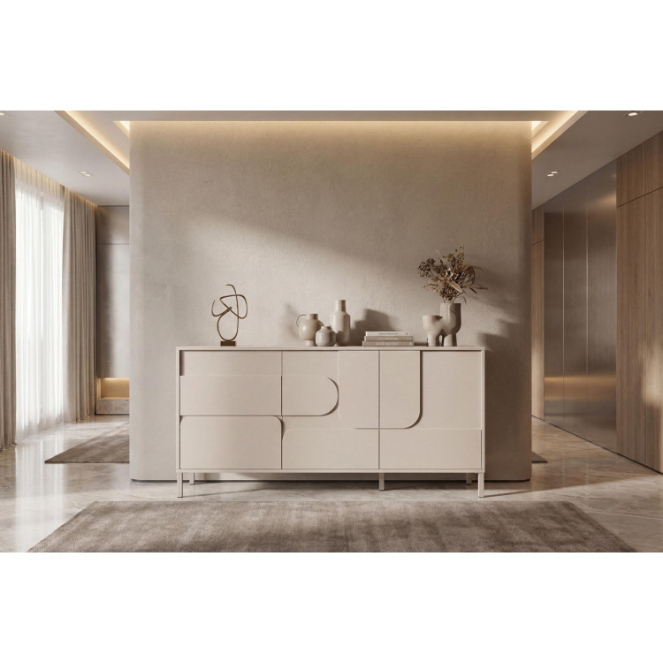 Buffet/bahut moderne 155 cm coloris cachemire Vera