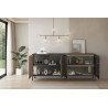 Buffet/bahut moderne 205 cm lave/mercure Cristina