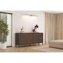 Buffet/bahut moderne 4 portes lave/mercure Cristina