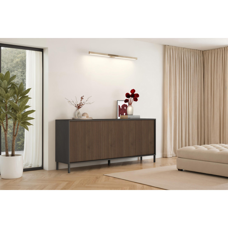 Buffet/bahut moderne 4 portes lave/mercure Cristina