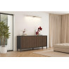Buffet/bahut moderne 4 portes lave/mercure Cristina