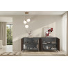 Buffet/bahut moderne 4 portes lave/mercure Cristina