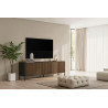 Meuble TV moderne 205 cm lave/mercure Cristina