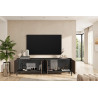 Meuble TV moderne 205 cm lave/mercure Cristina