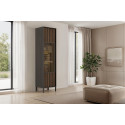 Vitrine moderne 1 porte lave/mercure Cristina