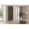 Vitrine moderne 1 porte lave/mercure Cristina