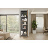 Vitrine moderne 1 porte lave/mercure Cristina