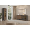 Vitrine moderne 1 porte lave/mercure Cristina