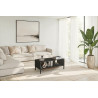 Table basse moderne rectangulaire lave/mercure Cristina