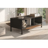 Table basse moderne rectangulaire lave/mercure Cristina