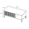 Table basse moderne rectangulaire lave/mercure Cristina