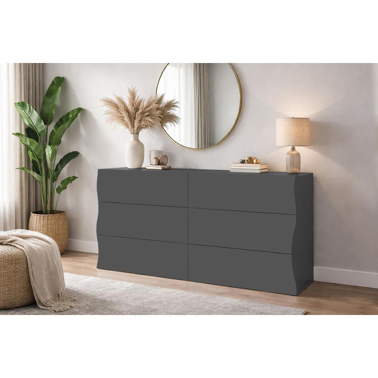 Commode moderne 154 cm anthracite mat Onida