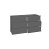 Commode moderne 154 cm anthracite mat Onida