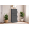 Chiffonnier moderne H 122 cm anthracite mat Onida
