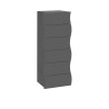 Chiffonnier moderne H 122 cm anthracite mat Onida