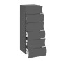 Chiffonnier moderne H 122 cm anthracite mat Onida