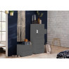 Chiffonnier moderne H 122 cm anthracite mat Onida