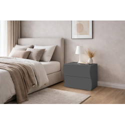 Chevet moderne anthracite mat Onida