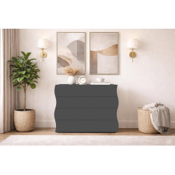 Commode moderne 98 cm anthracite mat Onida