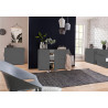 Commode moderne 98 cm anthracite mat Onida