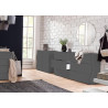 Meuble de rangement moderne anthracite mat Onida