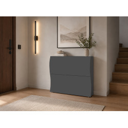 Meuble à chaussures modernes H 81 cm anthracite mat Onida