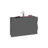 Buffet/bahut moderne 124 cm anthracite mat Onida