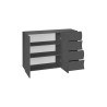 Buffet/bahut moderne 124 cm anthracite mat Onida