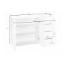 Buffet/bahut moderne 124 cm anthracite mat Onida