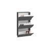 Meuble à chaussures moderne H 121 cm anthracite mat Onida