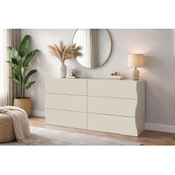 Commode moderne 154 cm coloris cachemire Onida