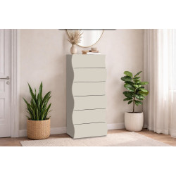 Chiffonnier moderne H 122 cm coloris cachemire Onida