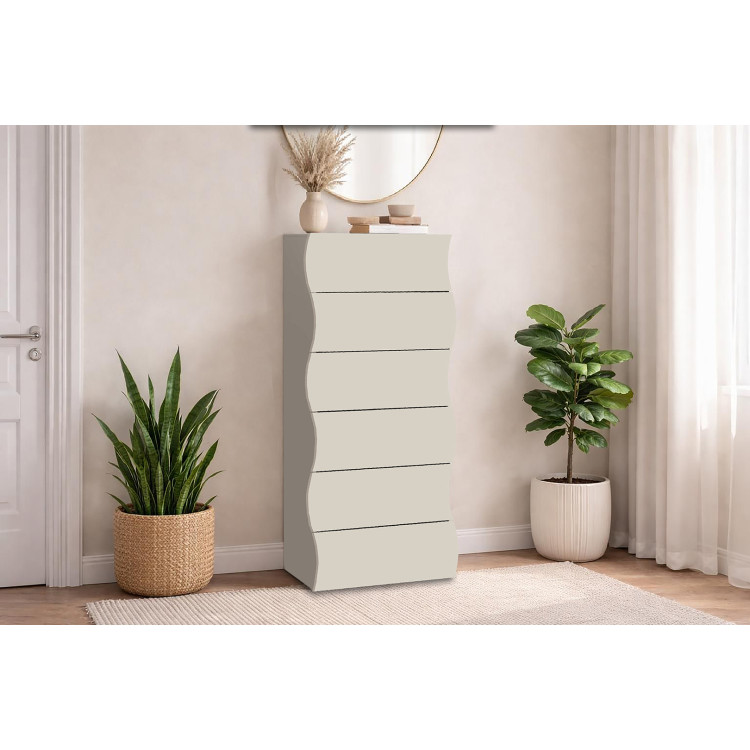 Chiffonnier moderne H 122 cm coloris cachemire Onida