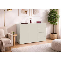 Buffet/bahut moderne 124 cm coloris cachemire Onida