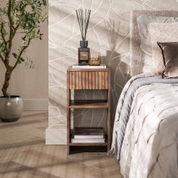Chevet style nature en acacia massif brun Vibe