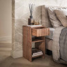 Chevet style nature en acacia massif brun Vibe