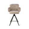 Tabouret de bar pivotant moderne en tissu (lot de 2) Lexy