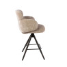 Tabouret de bar pivotant moderne en tissu (lot de 2) Lexy