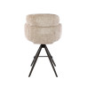 Tabouret de bar pivotant moderne en tissu (lot de 2) Lexy