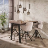 Tabouret de bar pivotant moderne en tissu (lot de 2) Lexy