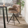 Tabouret de bar pivotant moderne en tissu (lot de 2) Lexy