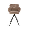Tabouret de bar pivotant moderne en tissu (lot de 2) Lexy