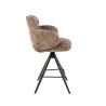 Tabouret de bar pivotant moderne en tissu (lot de 2) Lexy