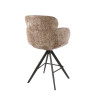 Tabouret de bar pivotant moderne en tissu (lot de 2) Lexy