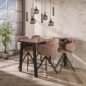Tabouret de bar pivotant moderne en tissu (lot de 2) Lexy