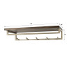 Portemanteau mural industriel métal beige et acacia massif Diuty