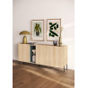Buffet/bahut moderne 180 cm chêne linberg/olive Buddy